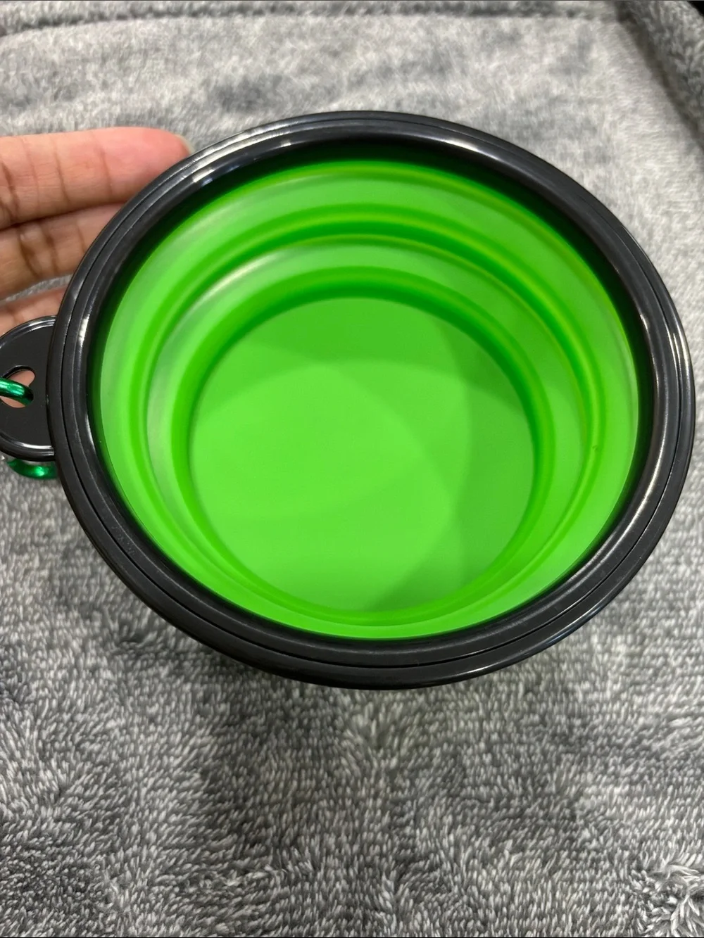 Moofin Green Collapsible Silicone Pet Portable Travel Bowl set of 2